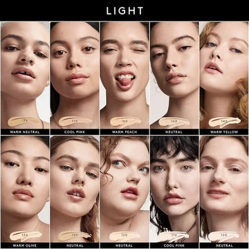"Full-Coverage Foundation in Various Shades for Every Skin Tone"

