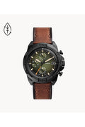Buy Fossil Men's Chronograph Quartz Brown Leather Strap Green Dial 44mm Watch FS5856 in Pakistan