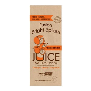 BioMiracle - Fushion Bright Splash Juice Natural Mask - 1  cotton Sheet Mask