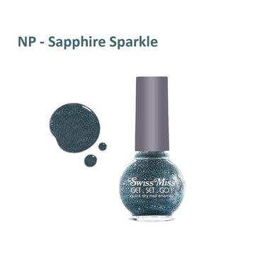 Swiss Miss - Nail Enamel Get Set Go - Sapphire Sparkle  F-401