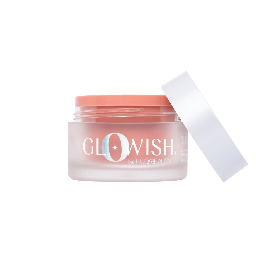 GloWish Blur Jam Silicone-Free Smoothing Primer by Huda Beauty, the secret weapon for a filtered, airbrushed finish—no silicone, just glow goals.