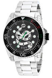 Buy Gucci Men's Swiss Made Quartz Stainless Steel Black Dial 45mm Watch YA136218 in Pakistan