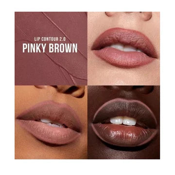 Huda Beauty Lip Contour Duo Blushed Pinks set showing both Muted Pink and Pinky Brown lip pencils
