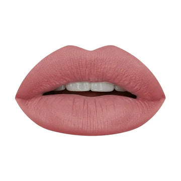 Close-up of HUDA BEAUTY Liquid Matte Lipstick being applied to lips
