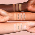 HUDA BEAUTY Mini Easy Bake Loose Powder shade range display featuring Poundcake and other color options in compact packaging