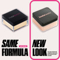 Comparison of Huda Beauty Easy Bake Loose Powder old and new packaging with same best-selling formula

