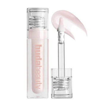 HUDA BEAUTY - Faux Filler Icy Nude Shiny Non-Sticky Lip Gloss - She Glitzy