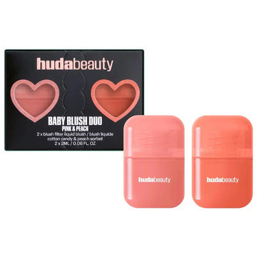 HUDA BEAUTY - Mini Baby Blush Duo Set - Cotton Candy & Peach Sorbet