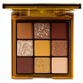 HUDA BEAUTY Toffee Brown Obsessions eyeshadow palette with warm caramel and chocolate shades