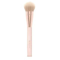 Angled vegan blush brush for seamless cream and powder application