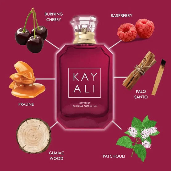 Kayali travel-sized perfume set packaging showing multiple mini bottles
