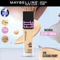 Maybelline Fit Me Dewy + Smooth Foundation bottle standing upright with cap off

