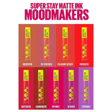 SuperStay Matte Ink liquid lipstick with applicator wand shown mid-swipe

