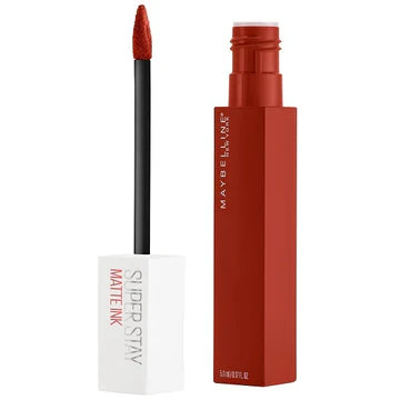 Model wearing matte lipstick in a rich mauve tone, showing flawless coverage

