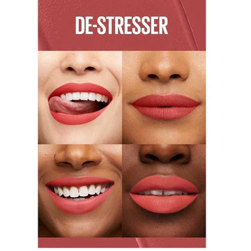 Variety of SuperStay Matte Ink™ shades arranged on a flat surface in a fan-like spread

