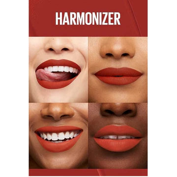 Lineup of SuperStay Matte Ink lipsticks in a gradient of shades from nude to deep plum

