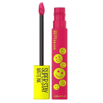 Flat lay of multiple Maybelline SuperStay Matte Ink™ lipsticks fanned out with visible shades

