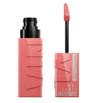 “Super Stay Vinyl Ink lipstick lineup with multiple vibrant shades displayed”

