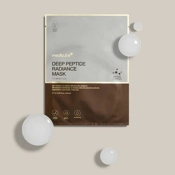 Medicube Deep Peptide Radiance Mask packaging on a white background