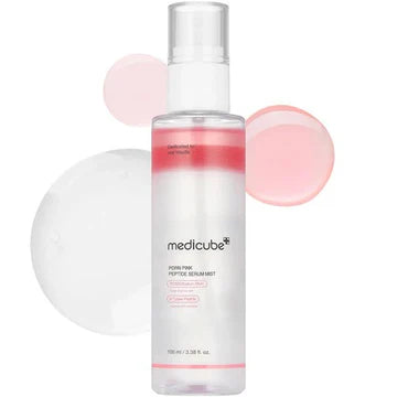 Medicube product bottle with pink accents on a white background