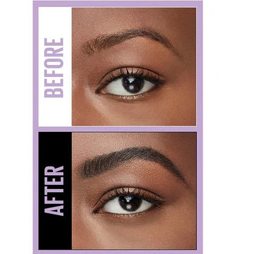 Before and after image showing sparse to defined brows

