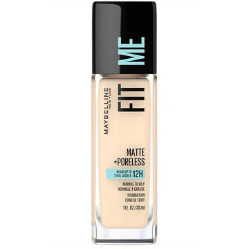 Tube of Fit Me® Matte + Poreless Foundation with product name clearly visible on a neutral background.

