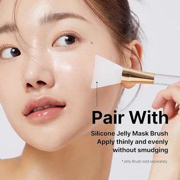 Pink tube of Medicube Collagen Night Whitening Mask on a white background