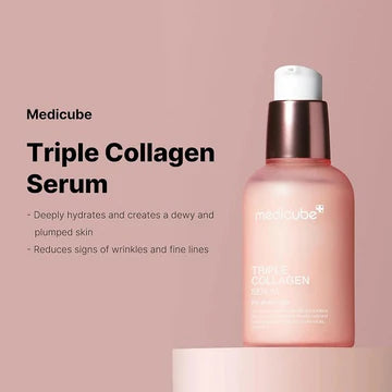 Medicube Triple Collagen Serum bottle on a white background