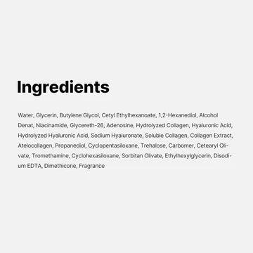 List of ingredients on a white background