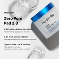Medicube Zero Pore Pad 2.0 packaging with product details on a white background