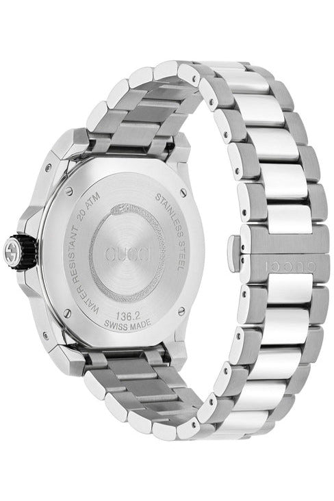Buy Gucci Men's Swiss Made Quartz Stainless Steel Black Dial 45mm Watch YA136218 in Pakistan