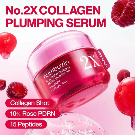 Numbuzin - No.2 Rose PDRN Collagen 2X Plumping Serum - 30ml