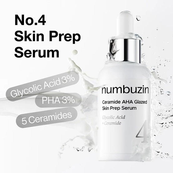 Numbuzin - No.4 Ceramide AHA Glazed Skin Prep Serum - 30ml