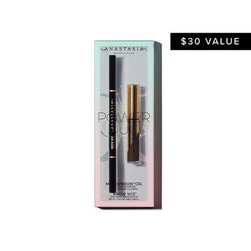ANASTASIA - Power Duo Mini Dipbrow Gel And Brow Wiz - Ebony