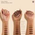 Cream bronzer stick with cap off, showing smooth dome top

