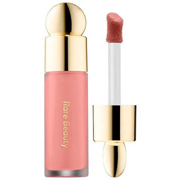 Three blush shades swatched on different skin tones with matte and dewy finishes.

