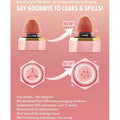 Close-up of SHEGLAM Color Bloom Liquid Blush packaging highlighting key features: nourishing Vitamin C formula, lightweight gel-cream texture, and built-in sponge applicator tip for precise application