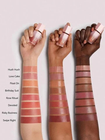 Depicts a Sheglam Color Bloom Liquid Blush product, resembling a luxury perfume bottle