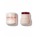 SHEGLAM Jelly-Licious Hydrating Lip & Blush Tint packaging in Coucou shade, featuring a translucent jelly-like tube with a sleek silver cap. The minimalist design showcases the product's bouncy texture through clear packaging, with bold typography highlighting 'Jelly-Licious' and the shade name