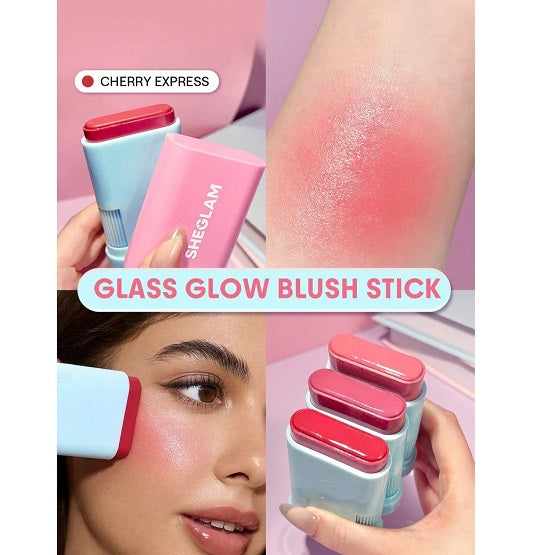 SHEGLAM - Glass Glow Blush Stick - Cherry Express
