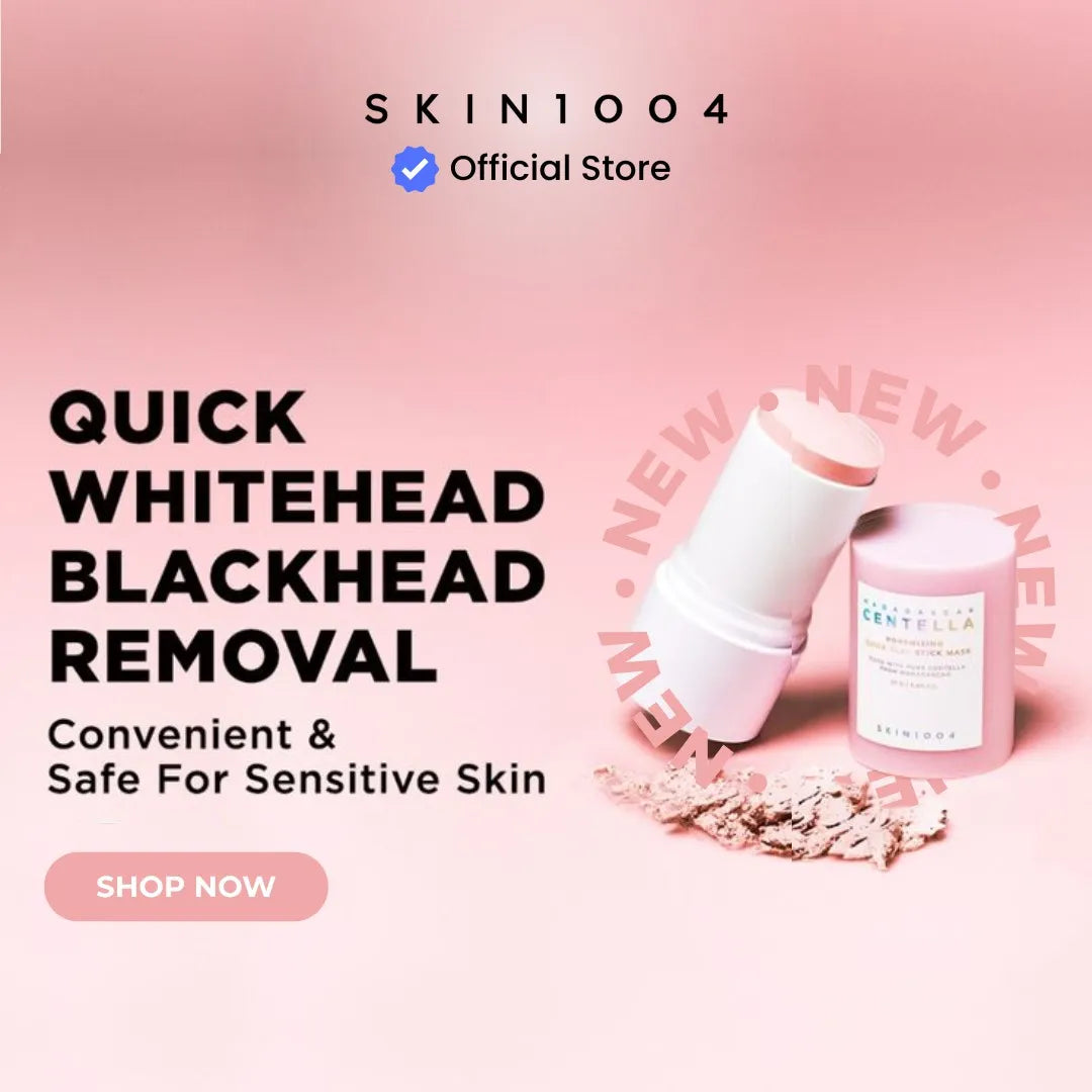SKIN1004 quick whitehead blackhead removal product on a pink background