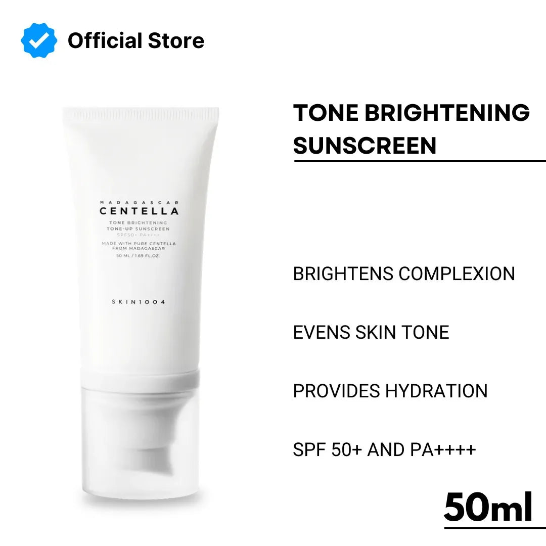 Tube of skincare product with text highlighting features on a white background