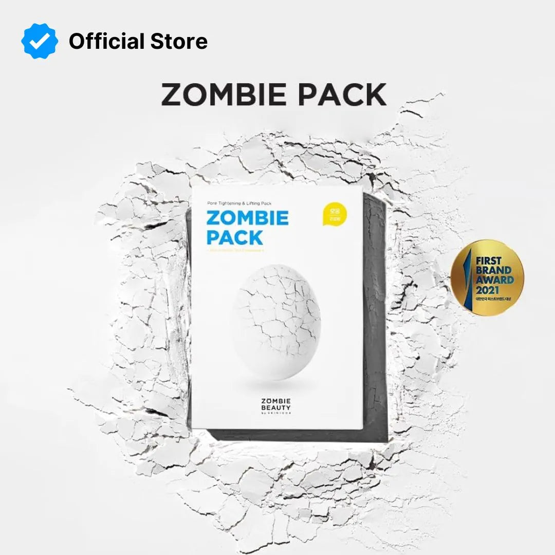 Zombie Pack product packaging on a textured white background with 'Official Store' and 'First Brand Award 2021' text.