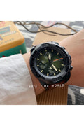 Buy Fossil Men's Chronograph Quartz Brown Leather Strap Green Dial 44mm Watch FS5856 in Pakistan