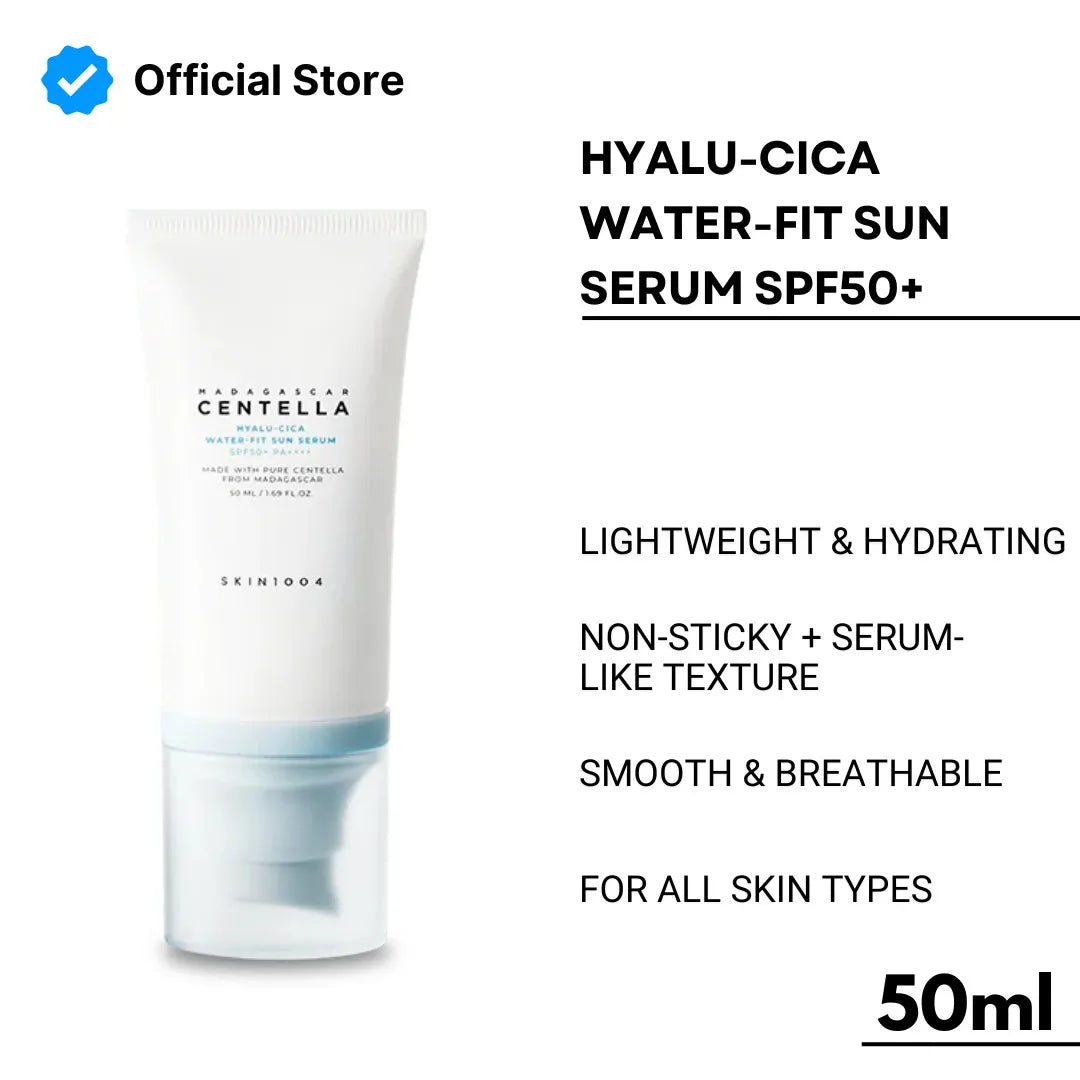 Hyalu-Cica Water-Fit Sun Serum SPF50+ by Skin1044 on a white background