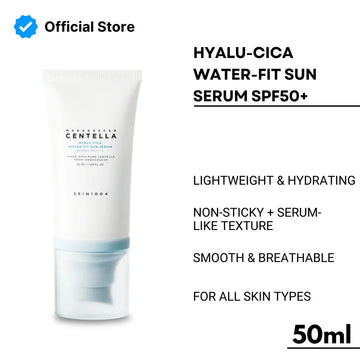 Hyalu-Cica Water-Fit Sun Serum SPF50+ by Skin1044 on a white background