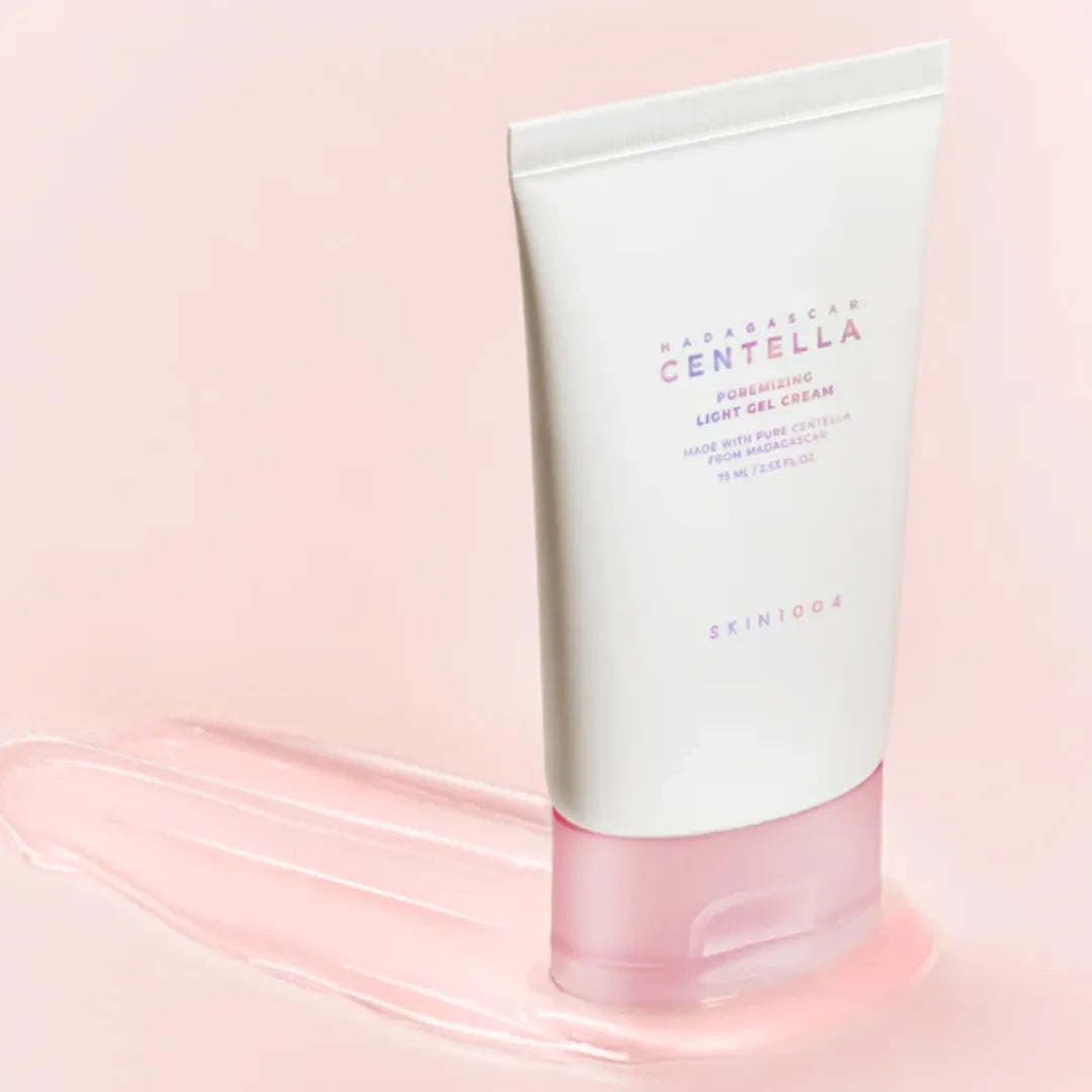 Tube of Centella Skin Food cream on a pink background