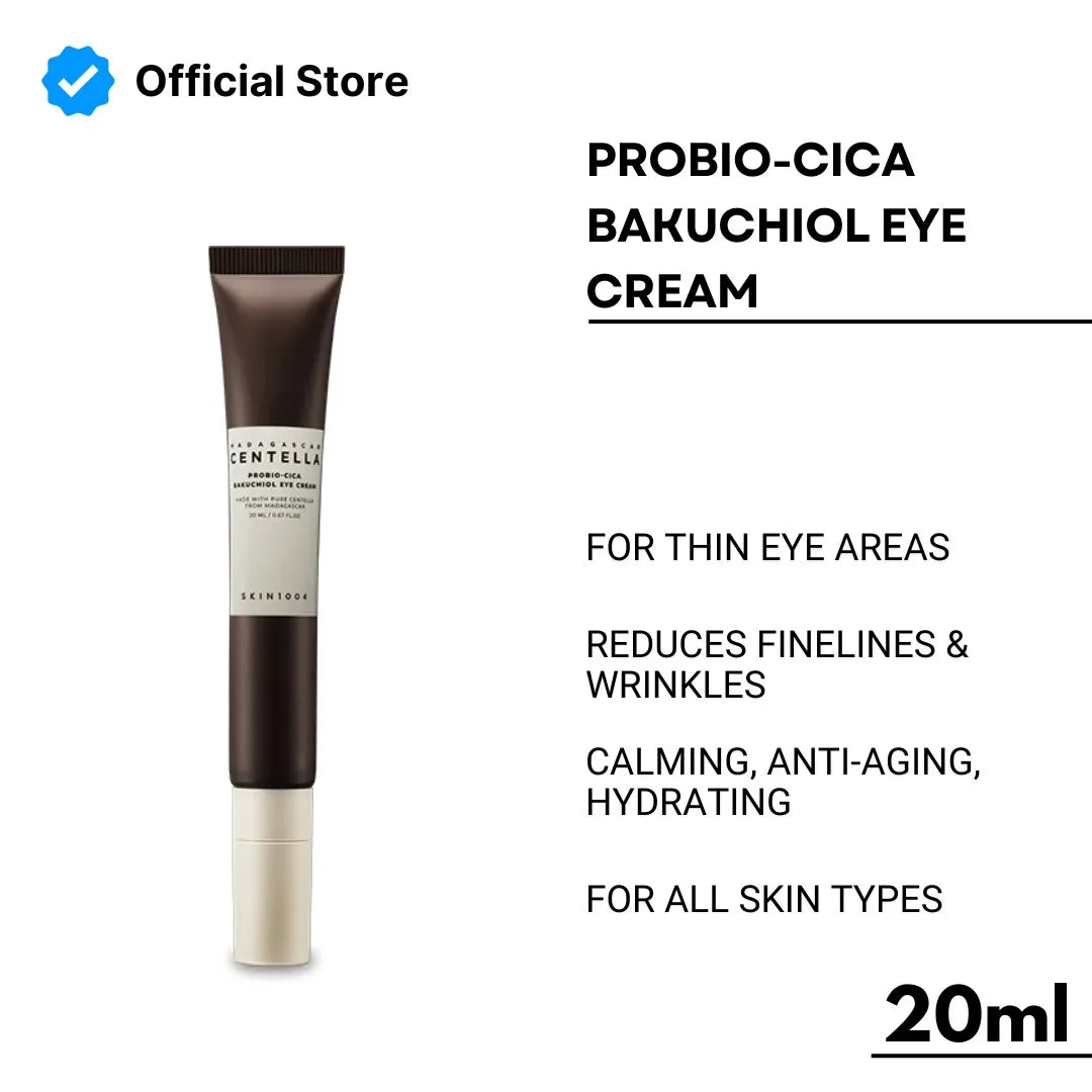 Skincare product with text on a white background