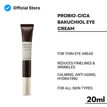 Skincare product with text on a white background