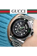 Buy Gucci Men's Swiss Made Quartz Stainless Steel Black Dial 45mm Watch YA136218 in Pakistan